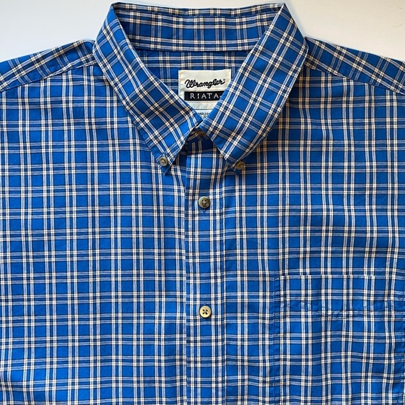Wrangler Riata Plaid Short Sleeve - Lightweight & Breathable - Size XXL - Picture 3 of 8